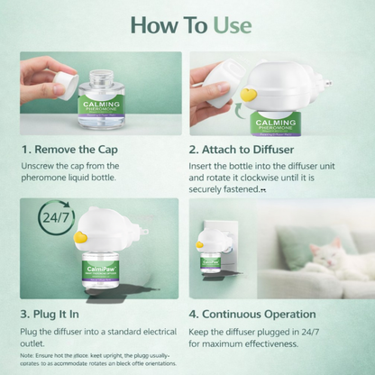 Pherocalm™ Cat Diffuser  – Calming Pheromone Diffuser for Anxious Cats