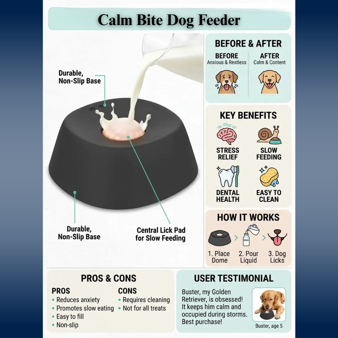 Calm Bite™ Slow Feeder Dog Bowl