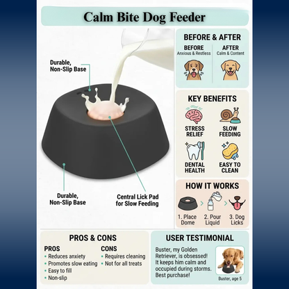 Calm Bite™ Slow Feeder Dog Bowl