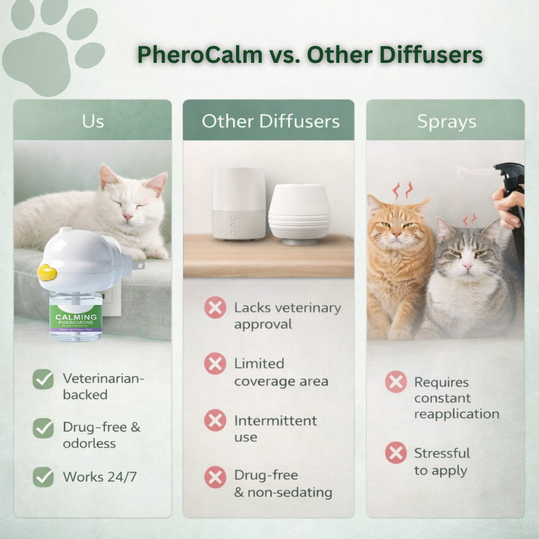 Pherocalm™ Cat Diffuser  – Calming Pheromone Diffuser for Anxious Cats